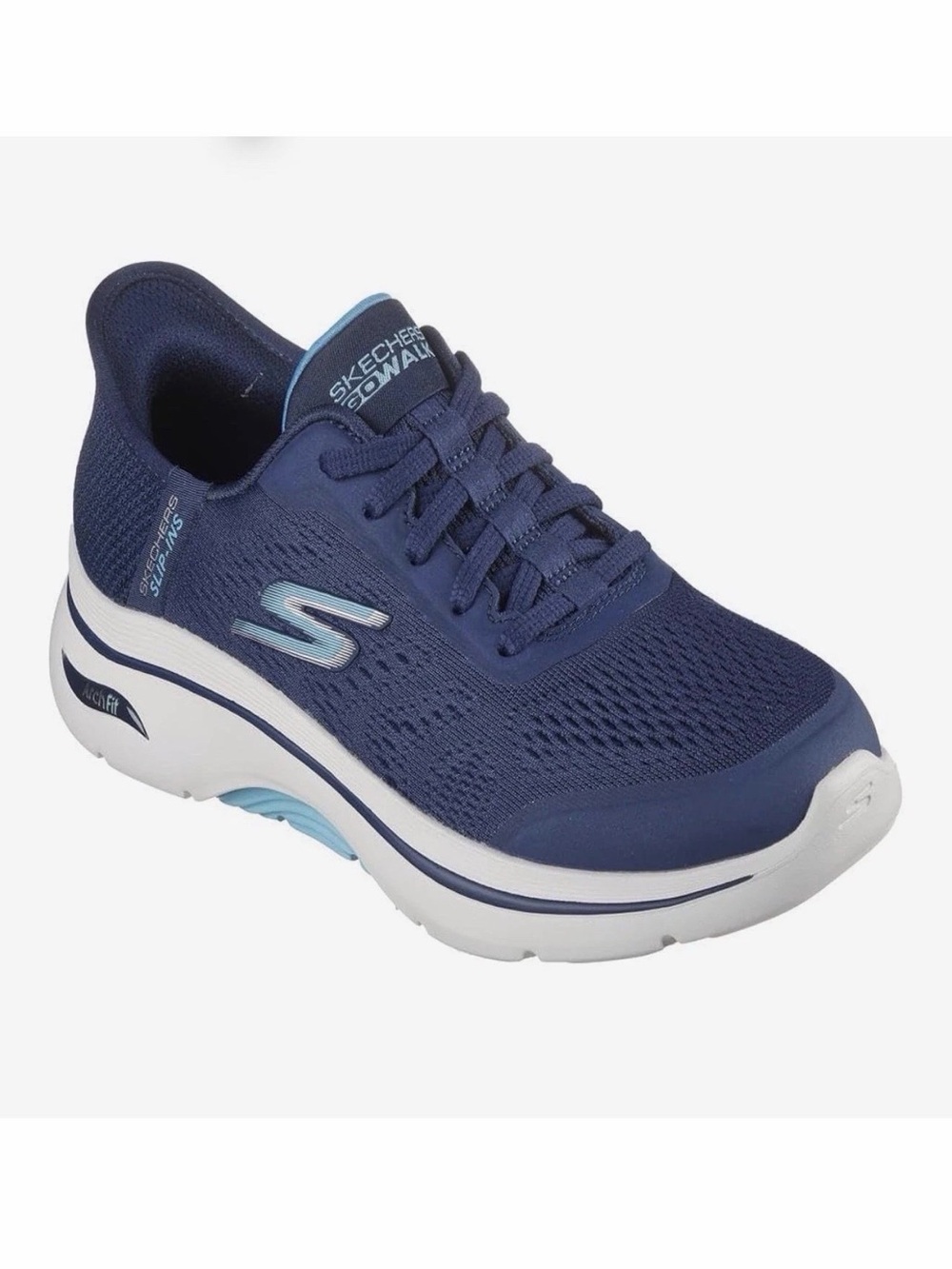 Skechers GOwalk Arch fit 2.0 Valencia Hands free Navy Slip-On Walking Shoe 5.5